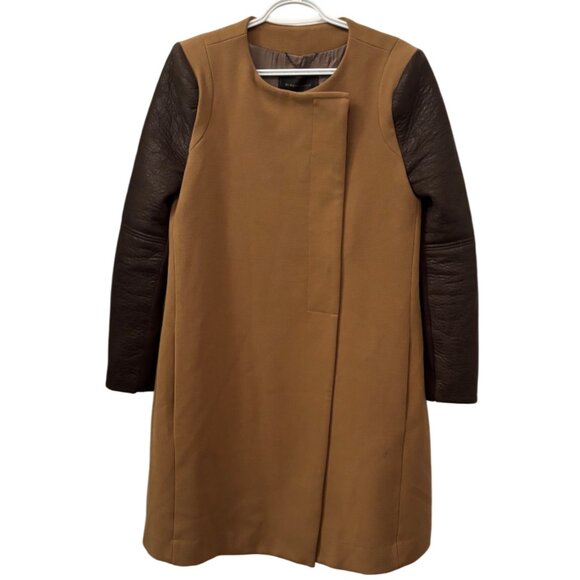 BCBGMaxAzria dark brown Genova structured coat size M - Picture 1 of 7